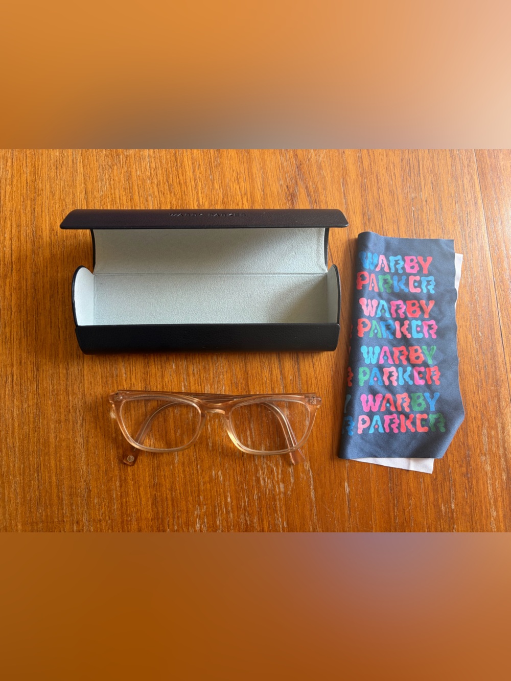 Warby Parker Welty glasses in Rose Fog